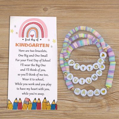First Day of Kindergarten Mommy and Me Matching Bracelet Back to School Gifts