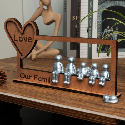 Personalized Our Family Sculpture Figurines Family Home Decor Keepsake Gift for Mom Grandma 