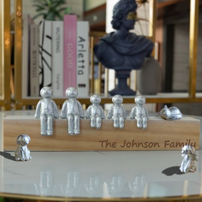 Personalized Engraved Sculpture Figurines Wood Christmas Gift