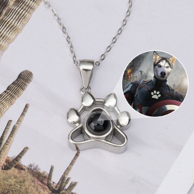 Personalized Pet Photo Projection Necklace