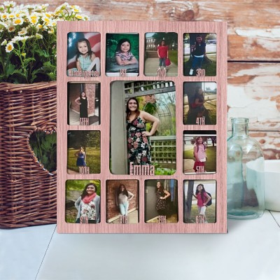 Personalized 3D School Years Photo Frame Display Board Gifts For Girl