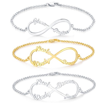 Personalized Infinity Charm Bracelet