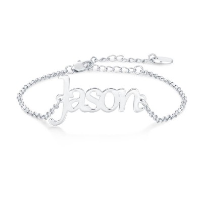 Personalized Name Bracelet in Sterling Silver