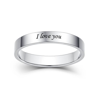 S925 Sterling Silver Memorial Handwriting Ring Eternity Unisex Ring Personalized Handwriting Gift
