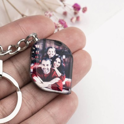 Customize Photo Crystal Keychain Heart Shaped Gift for Any Occasions  