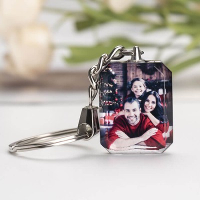 Customize Photo Crystal Keychain Heart Shaped Gift for Any Occasions  