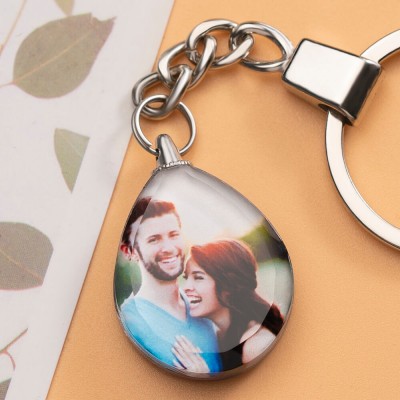 Customize Photo Crystal Keychain Heart Shaped Gift for Any Occasions  