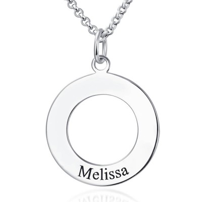 Personalized Engraved Disc Necklace