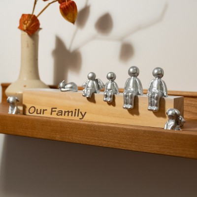 Personalized Our Family Sculpture Figurines Wedding Anniversary Christmas Gift for Wife