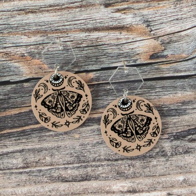 Halloween Black Witch Moth Earrings Witchy Vibes Gift For Her