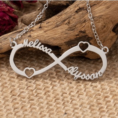 Personalized Infinity Name Couple Necklace Anniversary Gifts for Wife Love Gift Ideas for Her