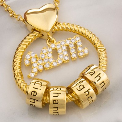 Personalized Mom Necklace with Kids Names 