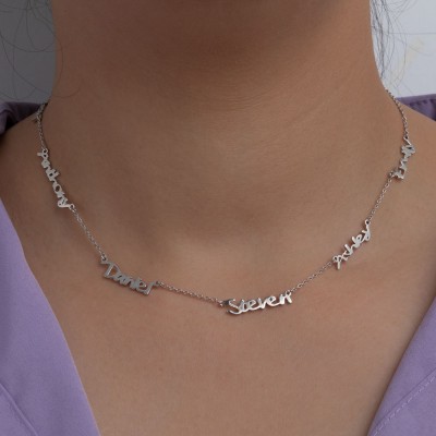 Personalized 1-6 Name Necklace for Her