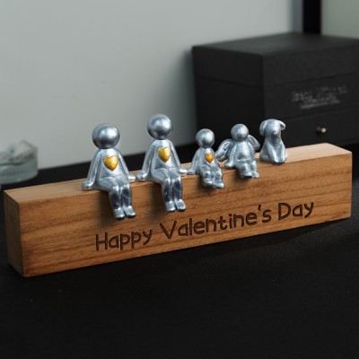 Personalized Family Sculpture Figurines Unique Valentine's Day Gifts for Wife Anniversary Gift Ideas