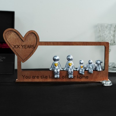 Personalized Sculpture Figurines Wedding Anniversary GIft Ideas for Wife Valentine's Day Gifts You Are The Heart Of Our Home