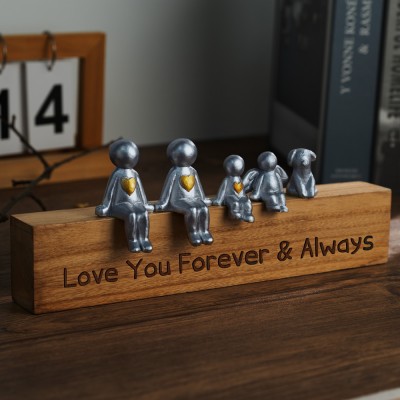 Personalized Family Sculpture Figurines Love GIft Ideas for Her Wedding Anniversary Gifts for Wife Valentine's Day Gift