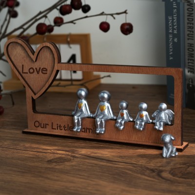Our Little Family Personalized Sculpture Figurines Anniversary Gift for Wife Valentine's Day Gift Ideas