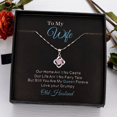 To My Wife Love Knot Necklace Wife Birthday Gift Valentines Day Gifts For Wife Anniversary Gift For Wife from Husband 
