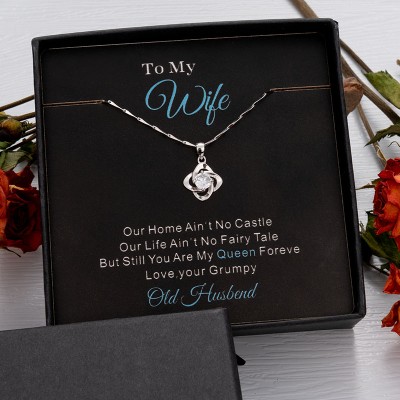 To My Wife Necklace Romantic Wife Jewelry Wedding Anniversary Valentine's Day Gift for Wife