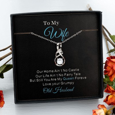 To My Wonderful Wife Necklace Eternal Love Gift for Soulmate Valentine's Day Anniversary Gift For Wife