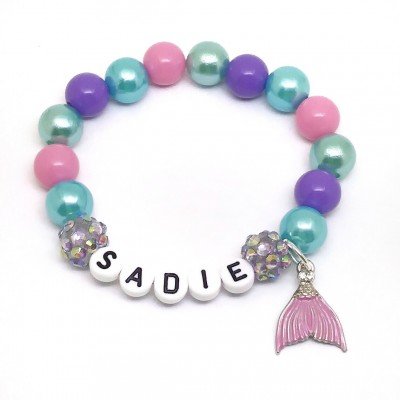 Personalized Mermaid Name Bracelet 