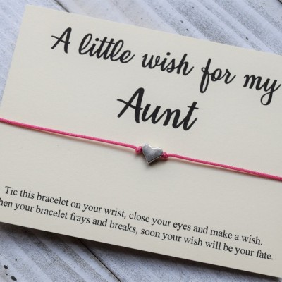 Personalized Aunt Wish Bracelet