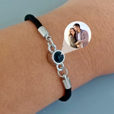 Personalized Photo Projection Bracelet Gift for Anniversary