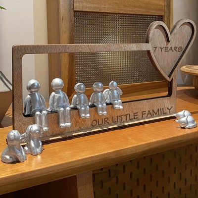 15 Years We Made A Family Gift Personalized Sculpture Figurines 15th Anniversary Christmas Gift 