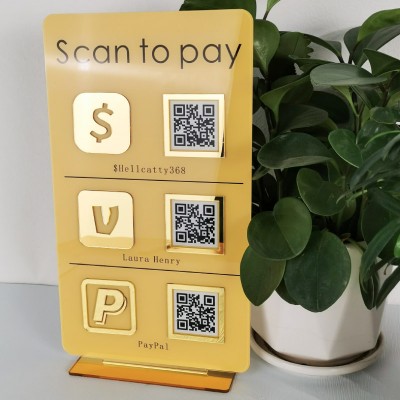 Personalized Multi QR Code Business Social Media Sign