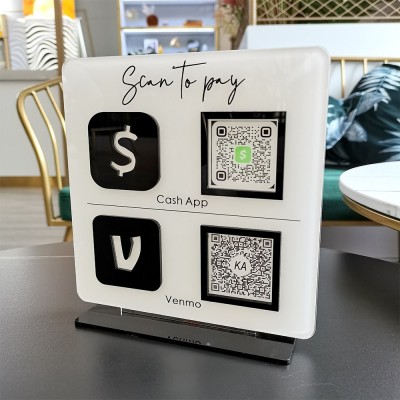 Personalized 2 Business Payment QR Code Sign With Logo