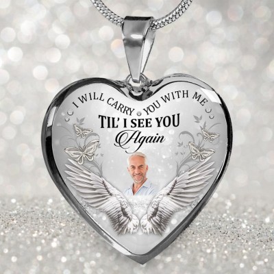 Memorial deals photo necklace