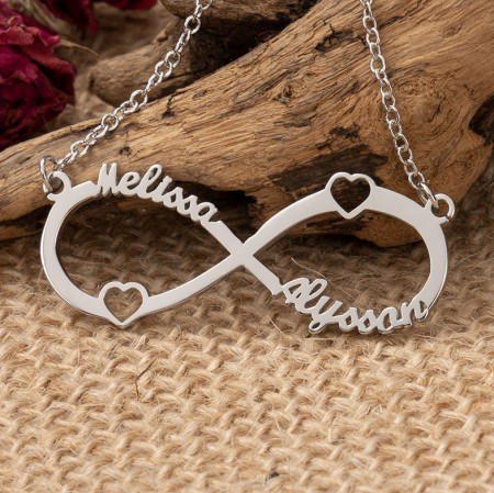 Personalized Infinity Name Couple Necklace Anniversary Gifts for Wife Love Gift Ideas for Her