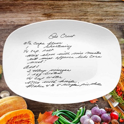 Custom Handwriting Recipe Platter Grandma Platter Family Recipe Keepsake Christmas Gift