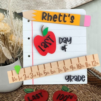 Interchangeable 1st Day Last Day of School Prop Personalized Back to School Sign Gift Ideas for Kids