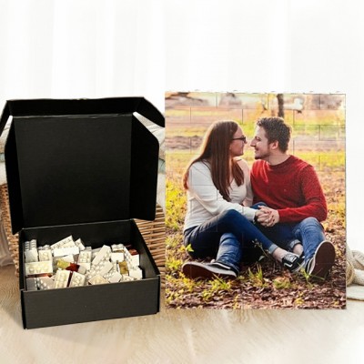 Personalized Building Brick Photo Block Valentine's Day Gift for Couples Anniversary Gift