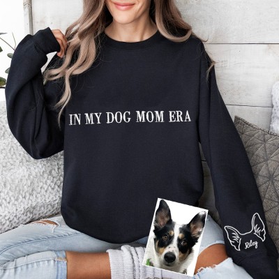 Personalized In My Dog Mom Era Embroidered Sweatshirt Hoodie Keepsake Gifts for Pet Lovers