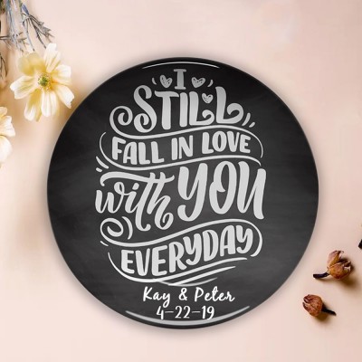 Personalized I Still Fall In Love Serving Plate Custom Boyfriend Gifts Valentine's Day Gift