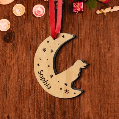 Personalized Dog Christmas Tree Wooden Ornament Pet Lover Christmas Gift