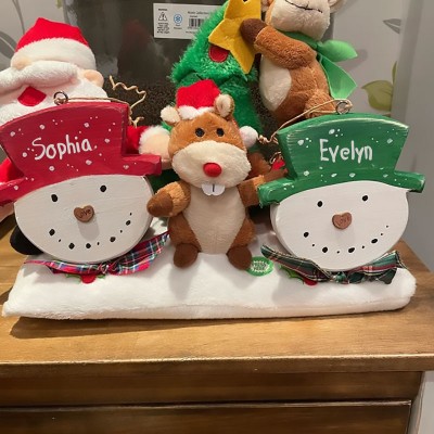Personalized Handmade Snowman Name Tag Christmas Tree Ornament Christmas Gift