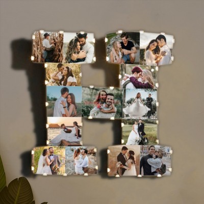 Personalized Letter Photo Collage Lamp Unique Valentine's Day Gift Ideas Anniversary Gifts for Wife