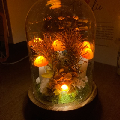 Handmade Mushroom Forest Night Light Orange Mushroom Lamp Housewarming Gift Anniversary Gift Love Gift Ideas for Her