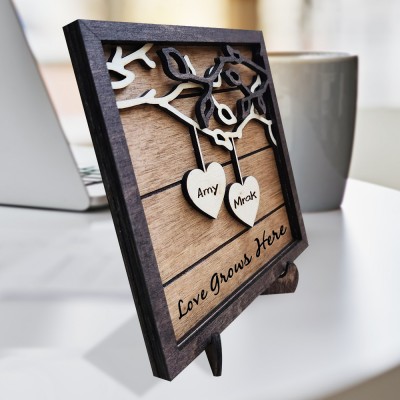 Family Tree Sign Custom Family Tree Frame Wall Decoration Gift for Mom Family Keepsake Gift for Grandma 