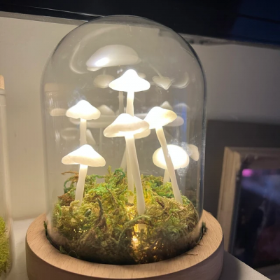 Cute Retro Mushroom Night Light Handmade Mushroom Lamp Valentine's Day Gift for Girlfriend Anniversary Gift for Wife