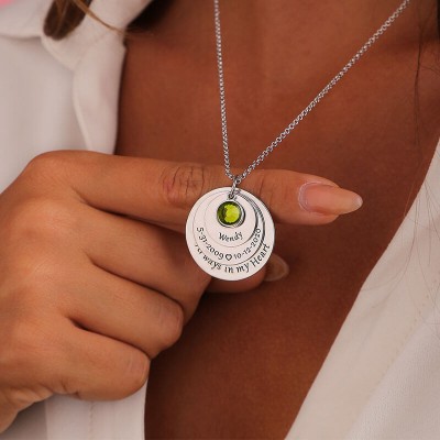 Personalized Always in my Heart Memorial Necklace