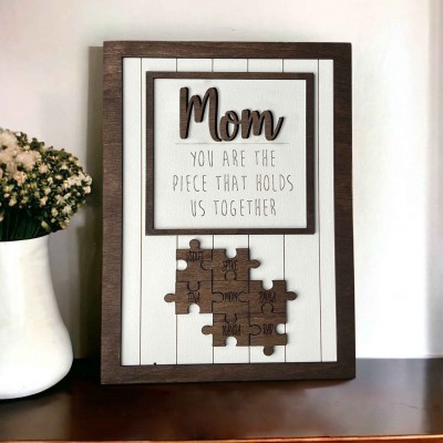 Personalized Handmade Heartfelt Memories Puzzle Sign The Perfect Gift Ideas for Mom Grandma Mother's Day Gift