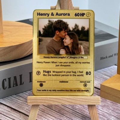 Custom Couple Photo Metal Cards Funny Gifts for Boyfriend Anniversary Gifts for Wife Valentine's Day Gift Ideas