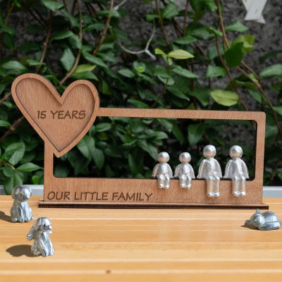 Personalized 25 Years We Made A Family Sculpture Figurines Anniversary Gift 