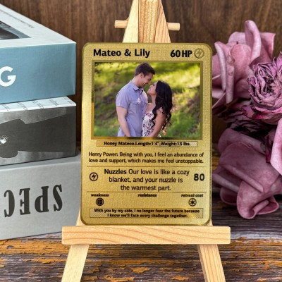 Couple Photo Metal Card Personalized Gifts for Couple Valentine's Day Gift Anniversary Gift Ideas for Husband