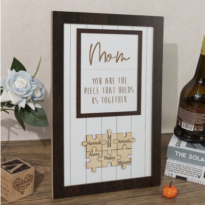 Personalized Decorative Mom Frame Jigsaw Puzzle Frame Sign Gift for Mother's Day