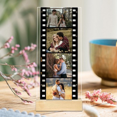 Custom Film Collage Photo Acrylic Plaque Valentine's Day Gifts for Boyfriend Anniversary Gift Ideas for Her